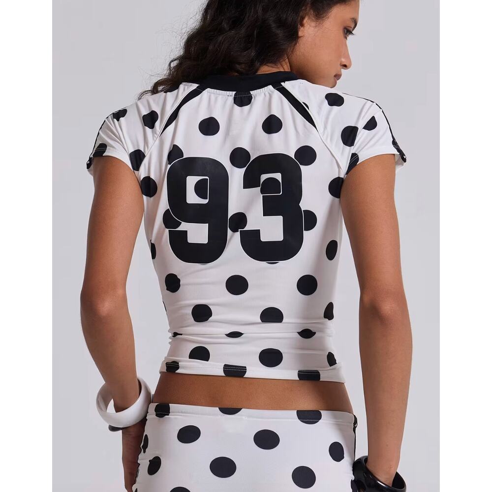 NWT Jaded London Polka Dot Football Top, Small - Picture 2 of 6